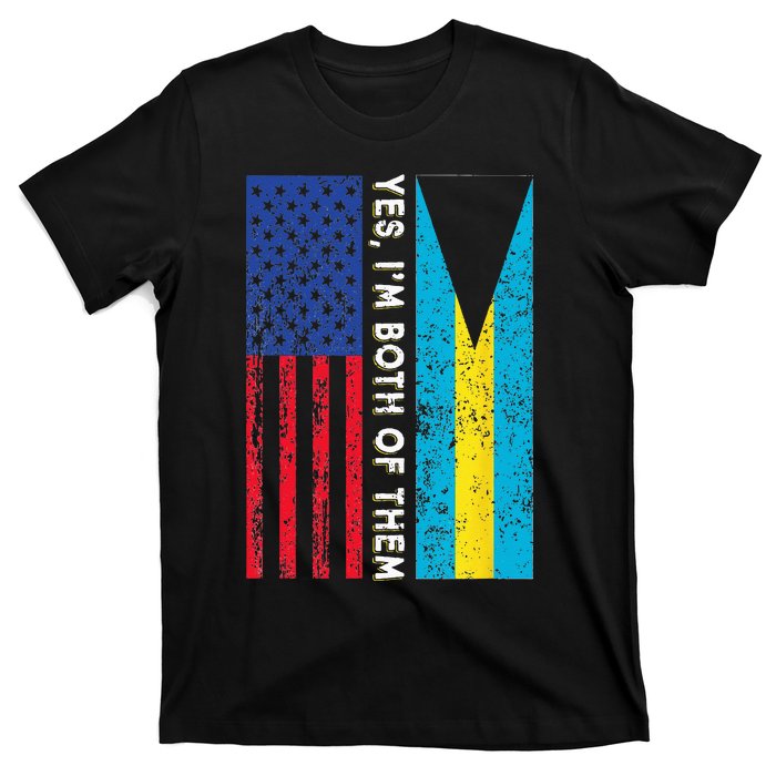 American Bahamian Flag Bahamas Island Flag Bahamian Travel T-Shirt