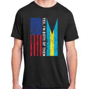 American Bahamian Flag Bahamas Island Flag Bahamian Travel Adult ChromaSoft Performance T-Shirt