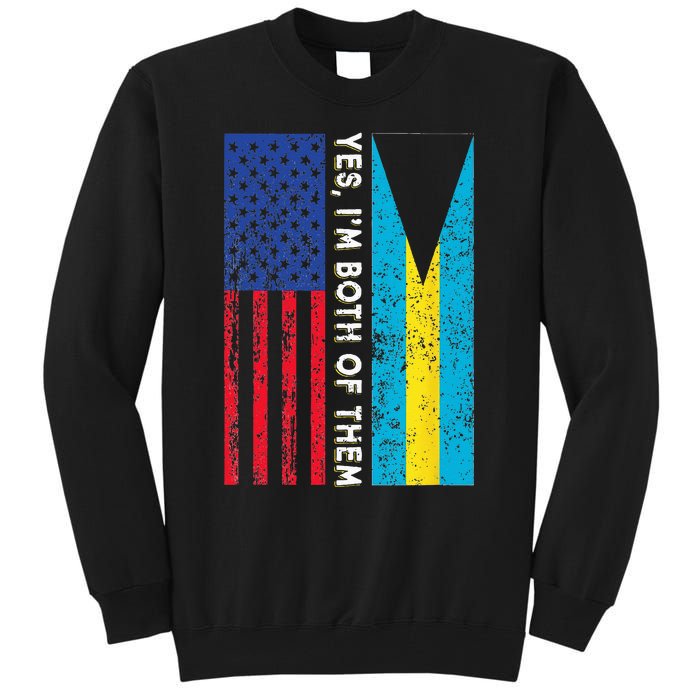 American Bahamian Flag Bahamas Island Flag Bahamian Travel Tall Sweatshirt