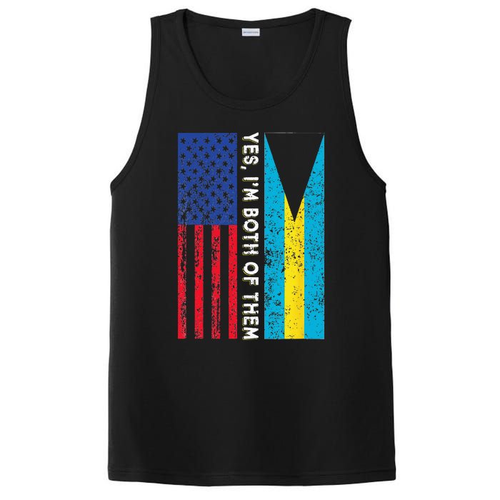 American Bahamian Flag Bahamas Island Flag Bahamian Travel PosiCharge Competitor Tank