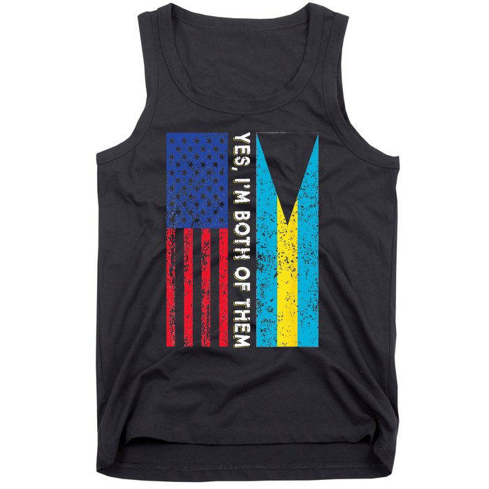 American Bahamian Flag Bahamas Island Flag Bahamian Travel Tank Top