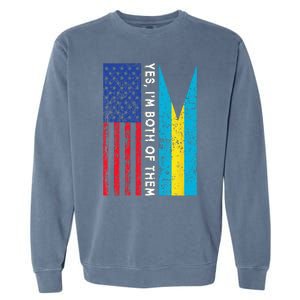 American Bahamian Flag Bahamas Island Flag Bahamian Travel Garment-Dyed Sweatshirt