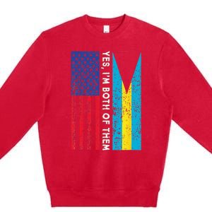 American Bahamian Flag Bahamas Island Flag Bahamian Travel Premium Crewneck Sweatshirt