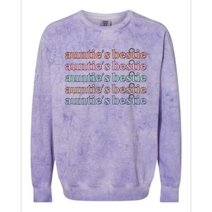 Aunties Bestie From Aunt To Niece Gift Colorblast Crewneck Sweatshirt