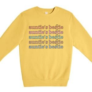 Aunties Bestie From Aunt To Niece Gift Premium Crewneck Sweatshirt