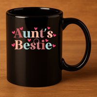 Aunts Bestie From Auntie To Niece Funny Gift 11oz C Handle Ceramic Mug