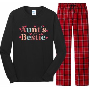 Aunts Bestie From Auntie To Niece Funny Gift Long Sleeve Pajama Set