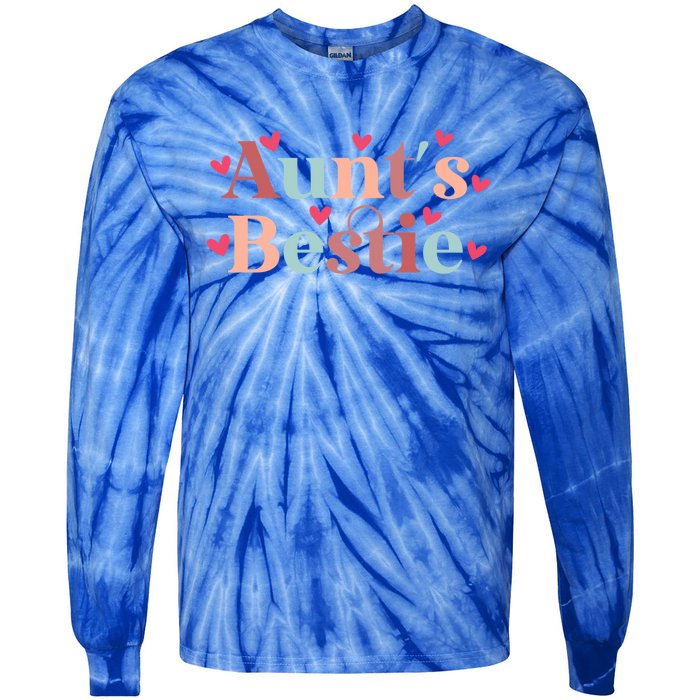 Aunts Bestie From Auntie To Niece Funny Gift Tie-Dye Long Sleeve Shirt