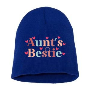 Aunts Bestie From Auntie To Niece Funny Gift Short Acrylic Beanie