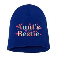 Aunts Bestie From Auntie To Niece Funny Gift Short Acrylic Beanie