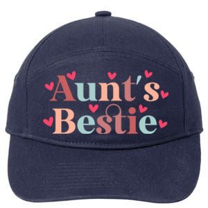 Aunts Bestie From Auntie To Niece Funny Gift 7-Panel Snapback Hat