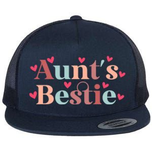 Aunts Bestie From Auntie To Niece Funny Gift Flat Bill Trucker Hat