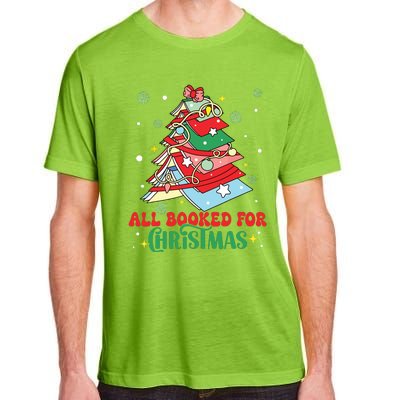 All Booked For Christmas Groovy Christmas Book Tree Squad Adult ChromaSoft Performance T-Shirt