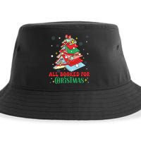 All Booked For Christmas Groovy Christmas Book Tree Squad Sustainable Bucket Hat