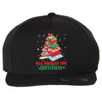 All Booked For Christmas Groovy Christmas Book Tree Squad Wool Snapback Cap