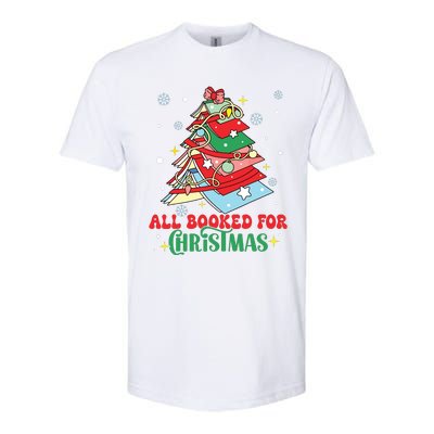 All Booked For Christmas Groovy Christmas Book Tree Squad Softstyle CVC T-Shirt