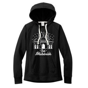 Arabic Blessed Feast Muslim Holiday Eid Al Fitr Eid Mubarak Gift Women's Fleece Hoodie