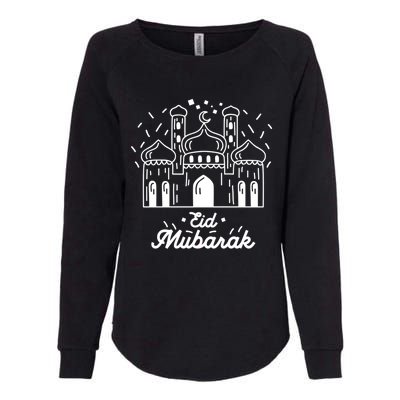 Arabic Blessed Feast Muslim Holiday Eid Al Fitr Eid Mubarak Gift Womens California Wash Sweatshirt