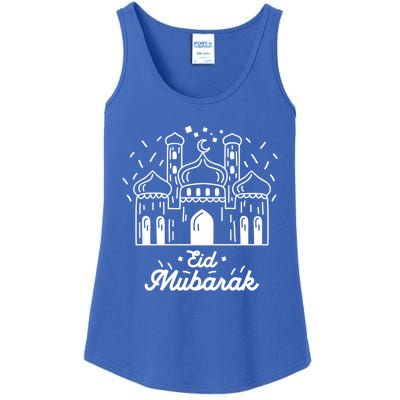 Arabic Blessed Feast Muslim Holiday Eid Al Fitr Eid Mubarak Gift Ladies Essential Tank