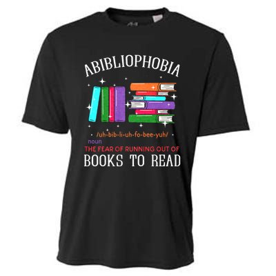 Abibliophobia Bibliophilia Fear Read Bibliophile Bookworm Cooling Performance Crew T-Shirt