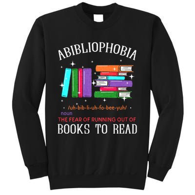 Abibliophobia Bibliophilia Fear Read Bibliophile Bookworm Sweatshirt