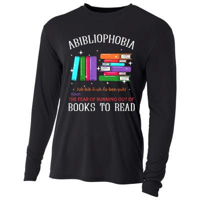 Abibliophobia Bibliophilia Fear Read Bibliophile Bookworm Cooling Performance Long Sleeve Crew