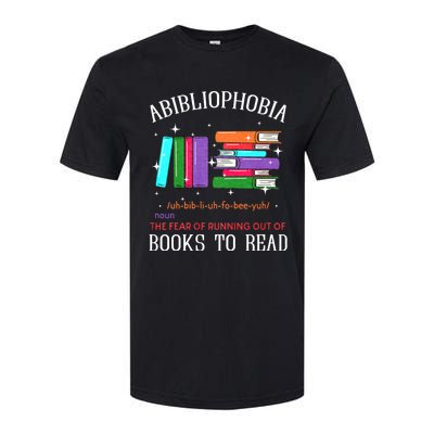 Abibliophobia Bibliophilia Fear Read Bibliophile Bookworm Softstyle CVC T-Shirt