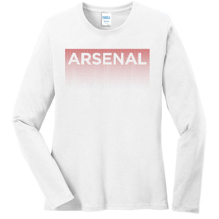 A.R.S.E.N.A.L Blank Fade Design Ladies Long Sleeve Shirt