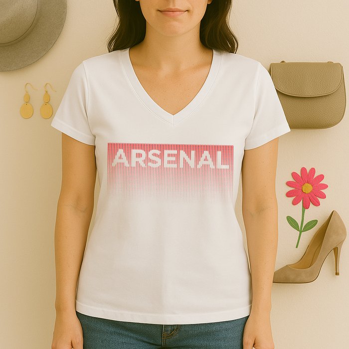 A.R.S.E.N.A.L Blank Fade Design Women's V-Neck T-Shirt