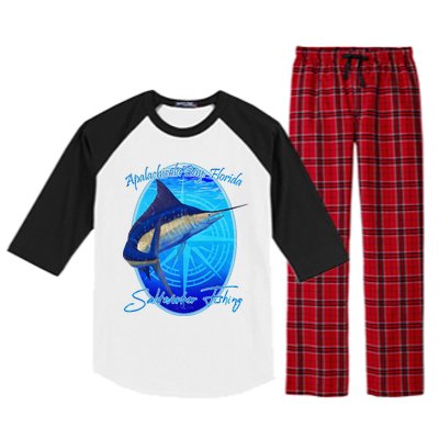 Apalachicola Bay Florida Sailfish Billfish Saltwater Fishing Raglan Sleeve Pajama Set