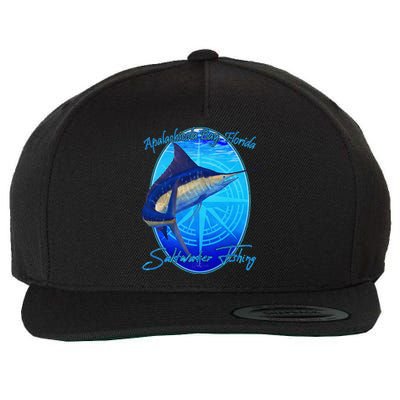 Apalachicola Bay Florida Sailfish Billfish Saltwater Fishing Wool Snapback Cap