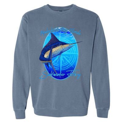 Apalachicola Bay Florida Sailfish Billfish Saltwater Fishing Garment-Dyed Sweatshirt