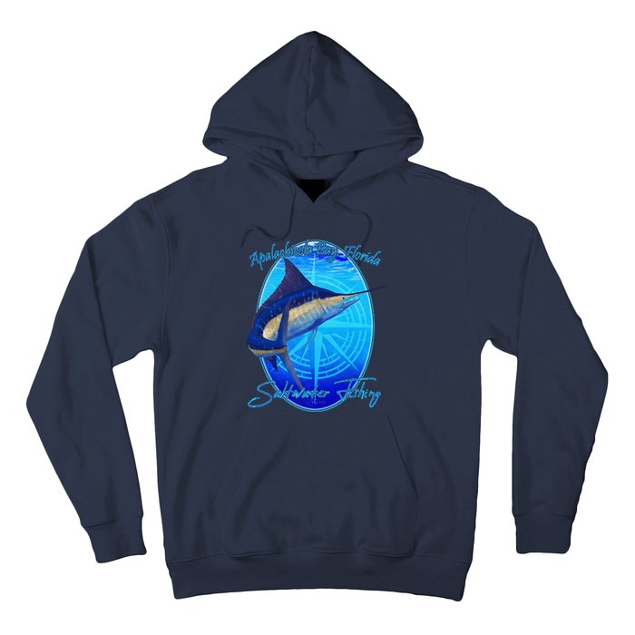 Apalachicola Bay Florida Sailfish Billfish Saltwater Fishing Hoodie