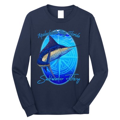 Apalachicola Bay Florida Sailfish Billfish Saltwater Fishing Long Sleeve Shirt