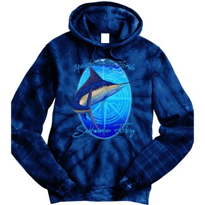 Apalachicola Bay Florida Sailfish Billfish Saltwater Fishing Tie Dye Hoodie