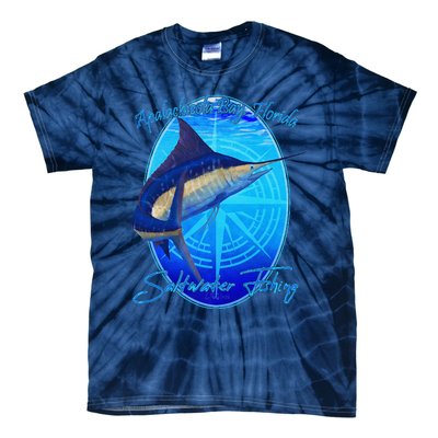 Apalachicola Bay Florida Sailfish Billfish Saltwater Fishing Tie-Dye T-Shirt