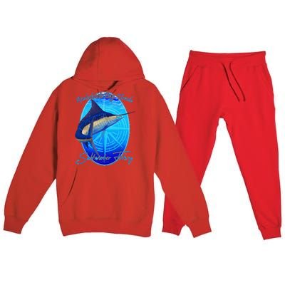 Apalachicola Bay Florida Sailfish Billfish Saltwater Fishing Premium Hooded Sweatsuit Set