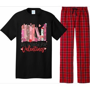 All Booked For Valentine Teacher Valentines Day Book Lover Cute Gift Pajama Set