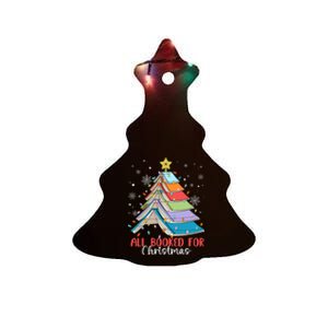 All Booked For Christmas Book Christmas Tree Lights Ceramic Tree Ornament