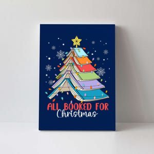 All Booked For Christmas Book Christmas Tree Lights Canvas