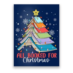 All Booked For Christmas Book Christmas Tree Lights Poster