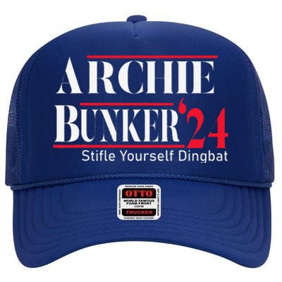 Archie Bunker For President High Crown Mesh Back Trucker Hat