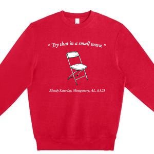 Alabama Boat Fight Brawl At Montgomery AL Riverfront Premium Crewneck Sweatshirt