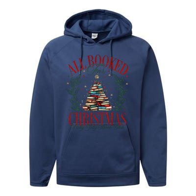 All Booked For Christmas Books Club Performance Fleece Hoodie