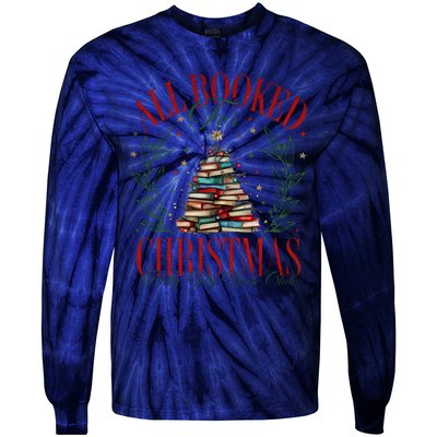 All Booked For Christmas Books Club Tie-Dye Long Sleeve Shirt