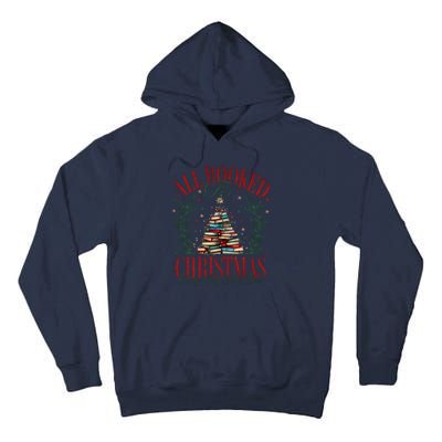 All Booked For Christmas Books Club Tall Hoodie