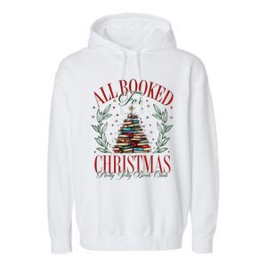 All Booked For Christmas Books Club Garment-Dyed Fleece Hoodie