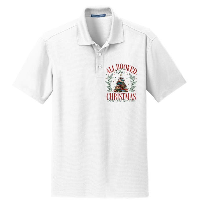 All Booked For Christmas Books Club Dry Zone Grid Polo