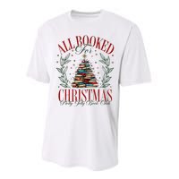 All Booked For Christmas Books Club Performance Sprint T-Shirt