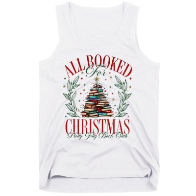 All Booked For Christmas Books Club Tank Top